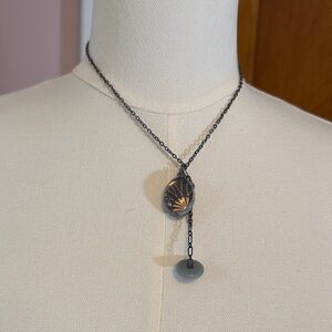 Elegant Black and Silver Pendant Necklace